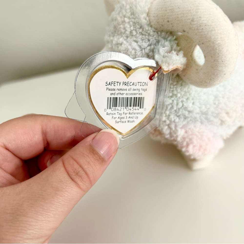 Beanie Babies Bam the Ram Plush Toy | TY Bam Sheep Stuffed Animal - Picture 8 of 10